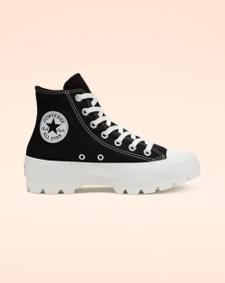 Converse Chuck Taylor All Star Lugged Női Magasszárú Fekete/Fehér | XEODANR-HU